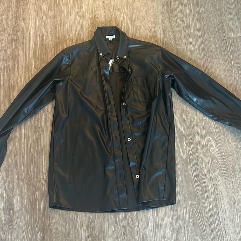 Weworewhat leather overshirt